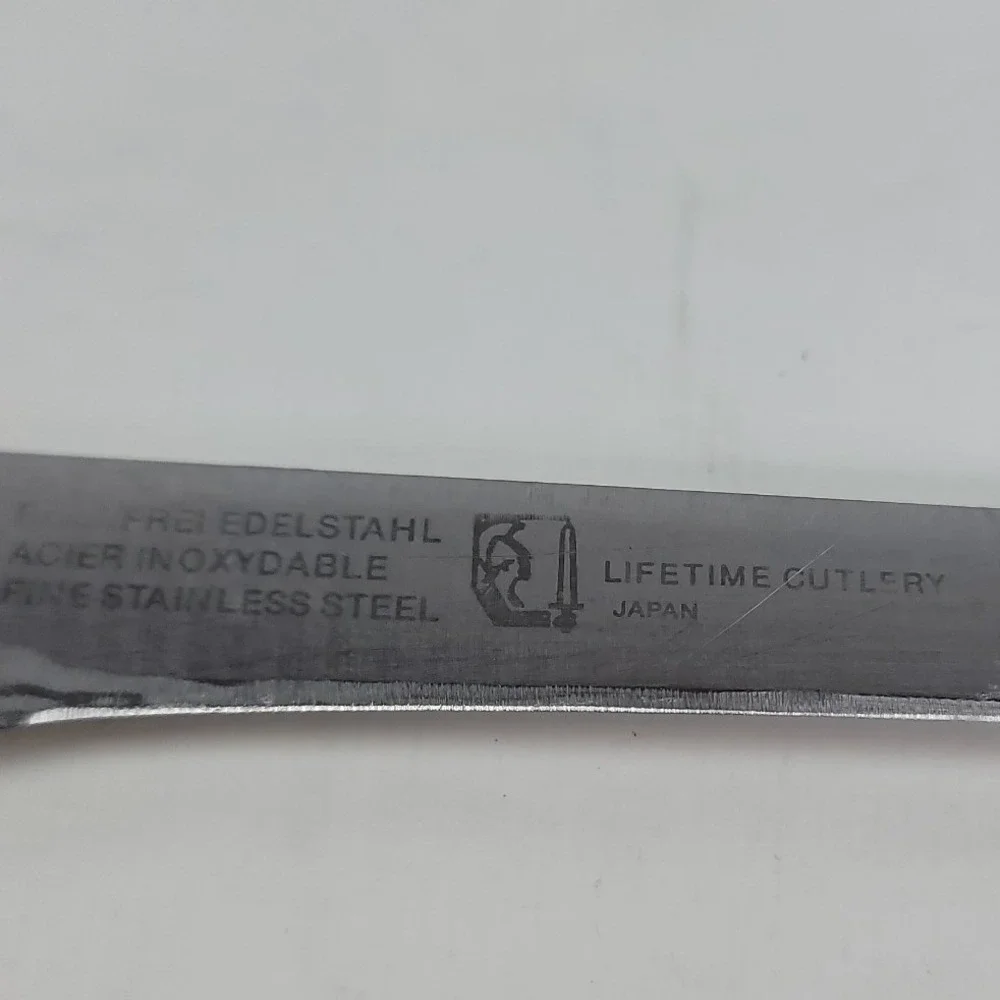 L.C. Germain Lifetime Cutlery Utility Knife Stainless Steel Japan Black Handle